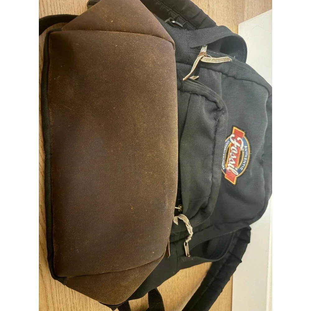 Vintage retro 90’s Y2K Fossil International Black Backpack